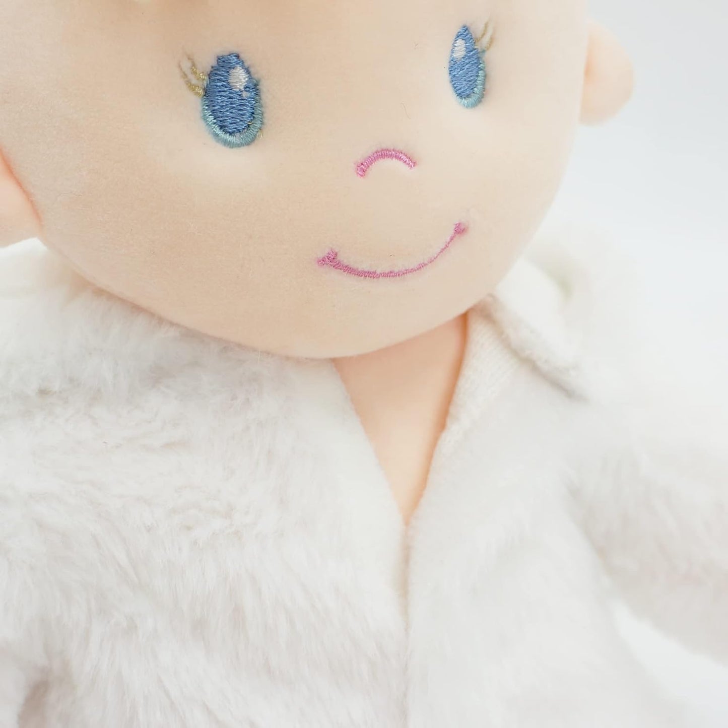 June Garden 12" Sweet Dolly Snowbun - Stuffed Ultra Soft Baby Doll for Birth and Up - Bunny Outfit
