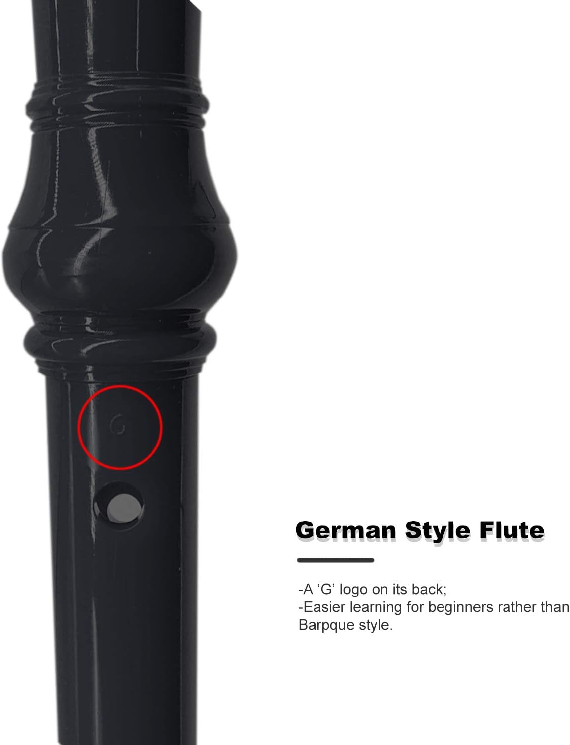 SJOYS ENGIEGEE 8-Hole Soprano Descant Recorder Kids Music Flute with Cleaning Rod & Case Bag For School Student Home Entertainment Black