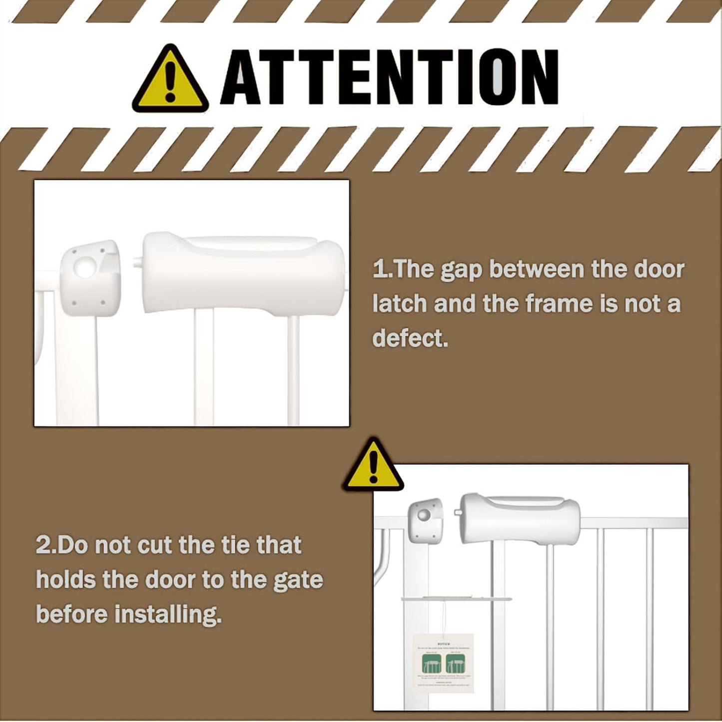ALLAIBB Extra Wide Baby Gate Pressure Mount with Auto-Close, White Metal Safety Gate for Stairs & Doorways - Child Proof, Pet Barrier for Hallways, Kitchen, Living Room for 33.86-38.58 inch