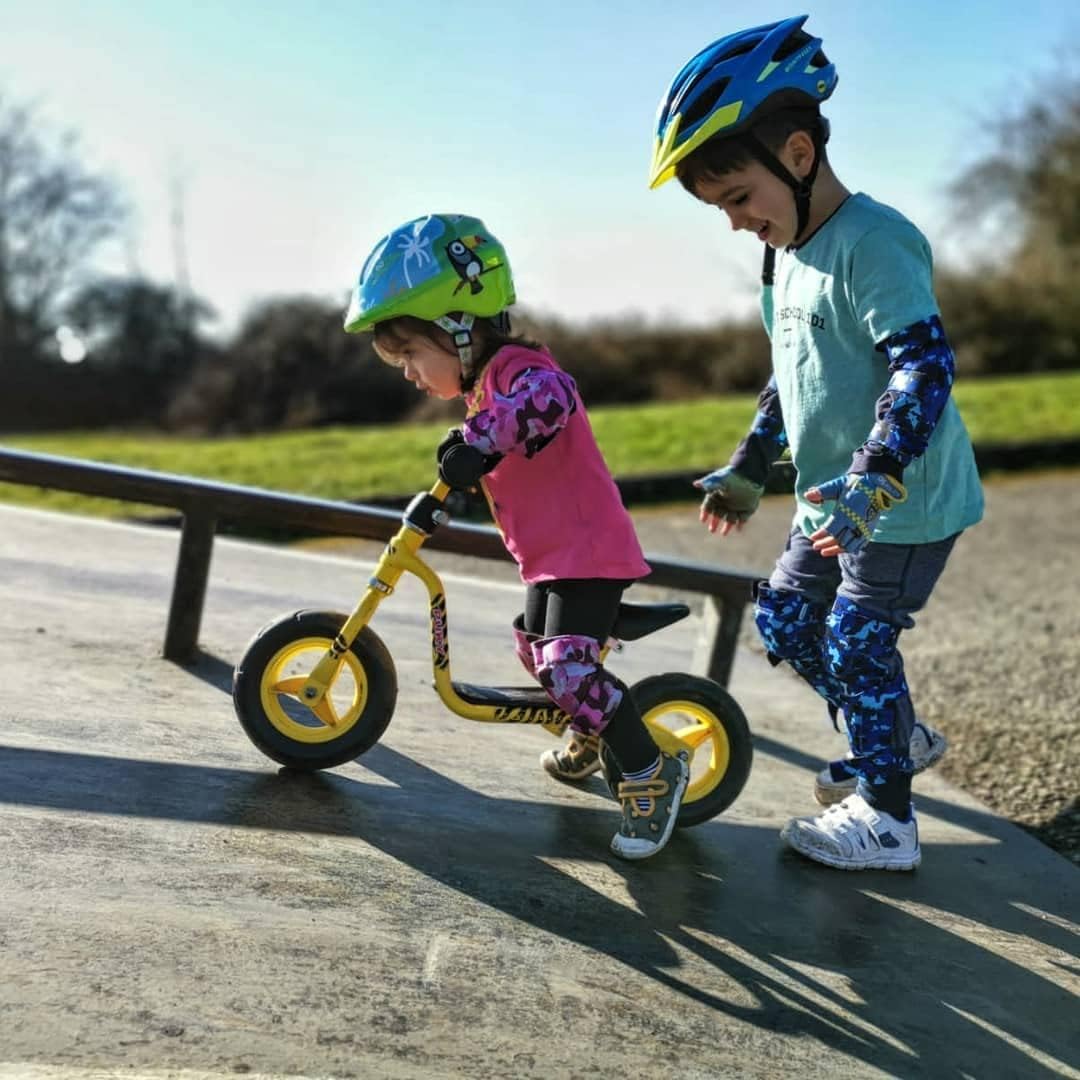 Soft-Style Kids Knee and Elbow Pads with Bike Gloves, Flexible Impact-Resistant Gear for Ages 2-11, Designed for Balance Bikes, Roller-Skating, and Skateboarding