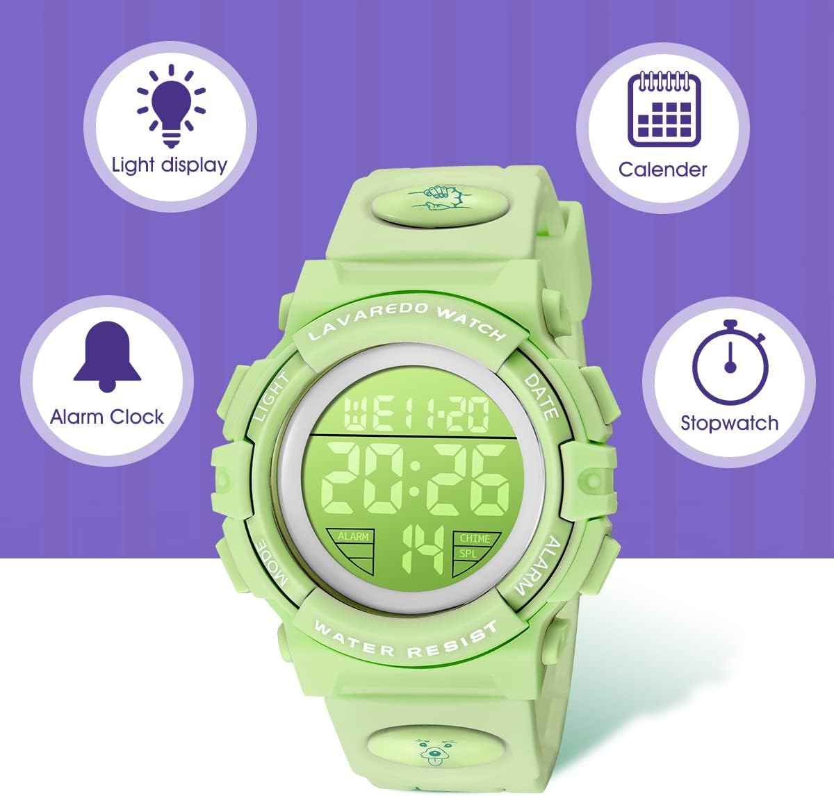 Kids Watch,Boys Watch for 3-15 Year Old Boys,Digital Sport Outdoor Multifunctional Chronograph LED 50 M Waterproof Alarm Calendar Analog Watch for Children with Silicone Band,Kids Gift