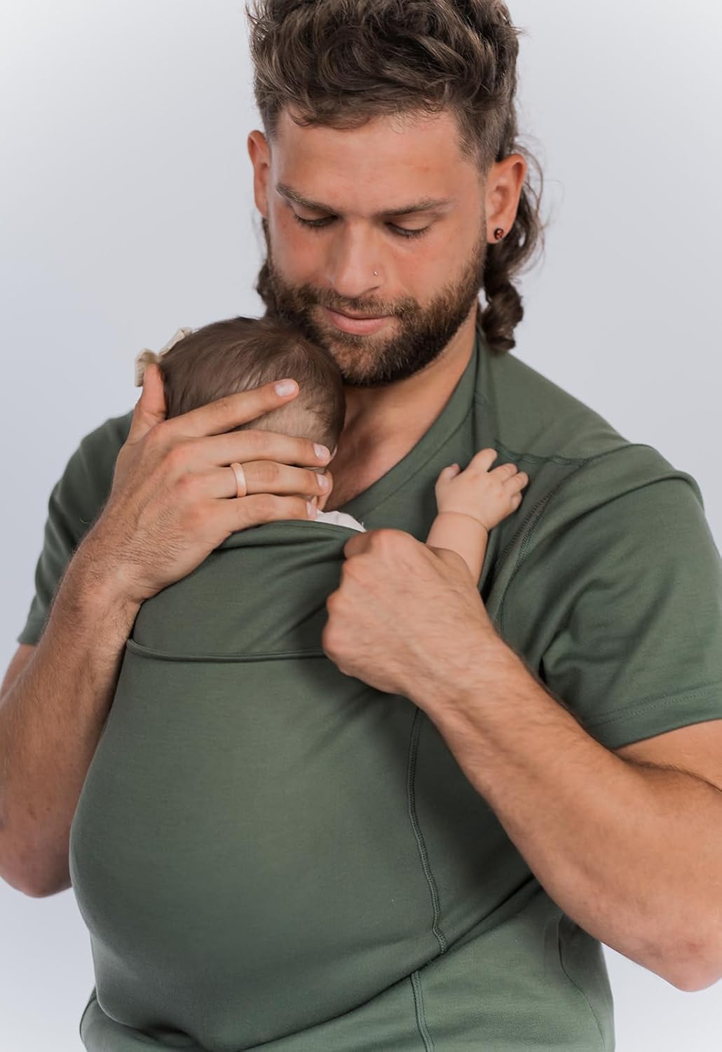 Lalabu The Dad Shirt | Hands-Free Baby Carrier for Dad with Kangaroo Pouch | Engineered for Bonding, Safety, & Comfort for Newborns Up to 15 Lbs. | CPSC Compliant