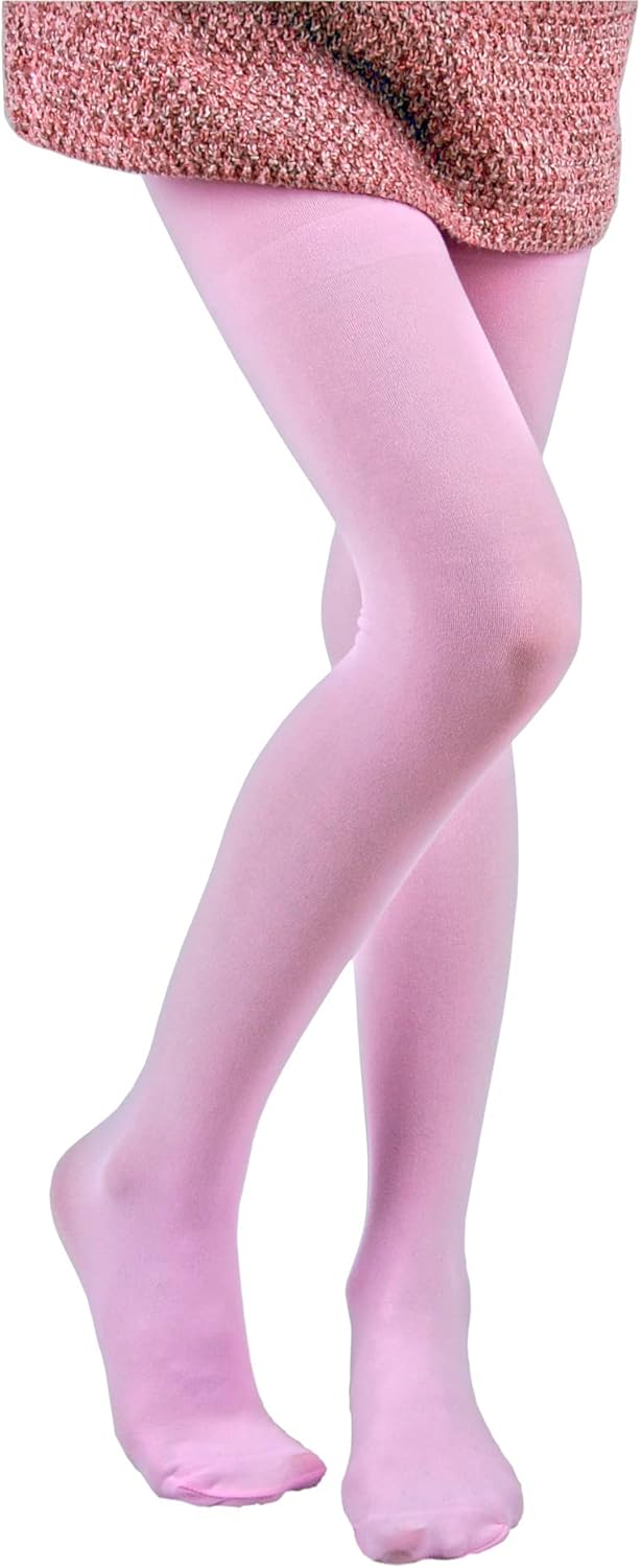EVERSWE Girls Semi Opaque Footed Tights, Microfiber Tights
