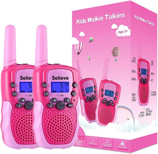 Selieve Toys for 3-12 Year Old Girls Boys, Walkie Talkies for Kids 22 Channels 2 Way Radio Toy with Backlit LCD Flashlight, 3 Miles Range for Outside, Camping, Hiking