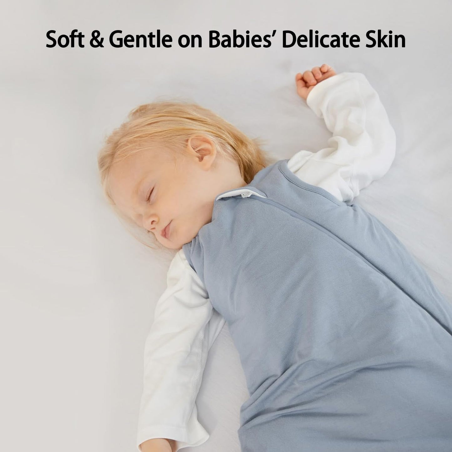 BubblePanda Rayon Made from Bamboo Sleep Sack 0-6 Months 0.5 Tog Soft Newborn Sleep Sack 3-6 Months for Infant Babies 2-Way Zipper Wearable Blanket Baby 0-3 Months