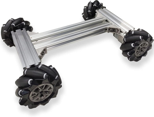 Professional Smart 4WD Metal Robot Car Chassis Kit with 97mm Mecanum Wheels, DIY RC Robotic Moving Platform,for AGV, School Eduactional Science Kits, Remote Control Robotic STEAM Model Experiment