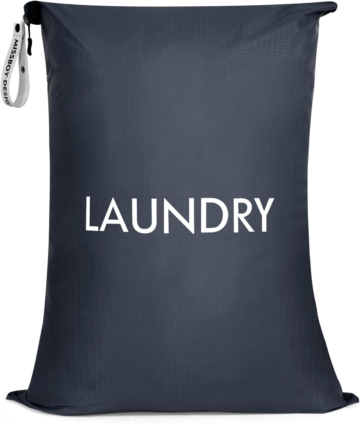 MissBoy Laundry Bag, Nylon Dirty Clothes Storage Bag, Splash-proof Travel Camping Laundry Bags with Zip, Lightweight Foldable Swimming Dry Wet Bag