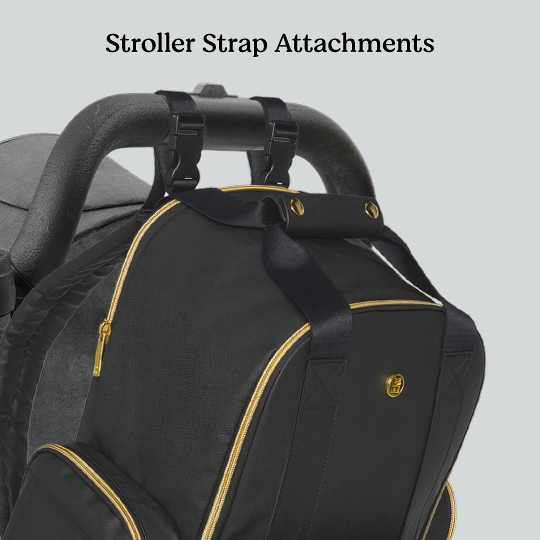 Huggies Signature Hug Pack Diaper Backpack, Cognac Leather, O/S