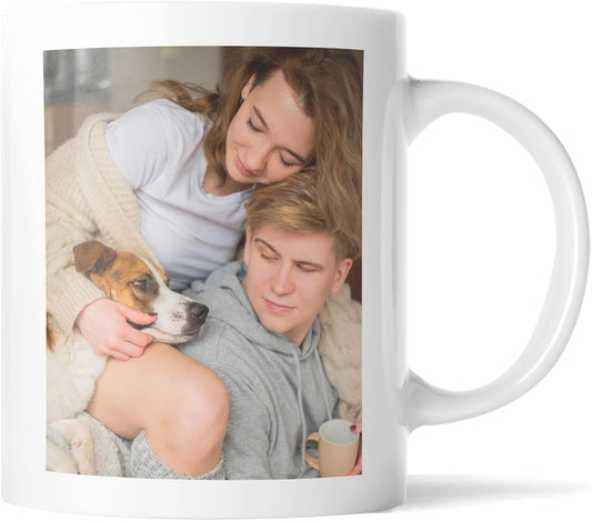 Custom Mug Upload Your Picture Personalized Coffee Mug with Photo Text Name Customized Cup Unique Ideas Gifts for Men Women Mom Dad Girlfriend Halloween Christmas Thanksgiving