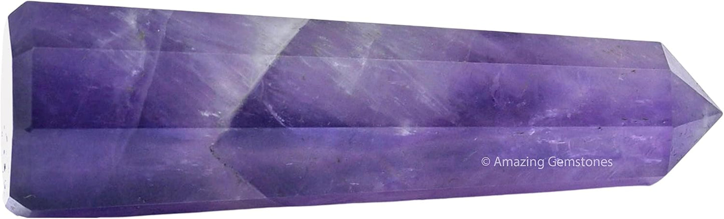 Amazing Gemstone Amethyst Crystal Towers ~ Natural Healing Crystal Point Obelisk for Reiki Healing and Crystal Grid (2" to 3" Inch)