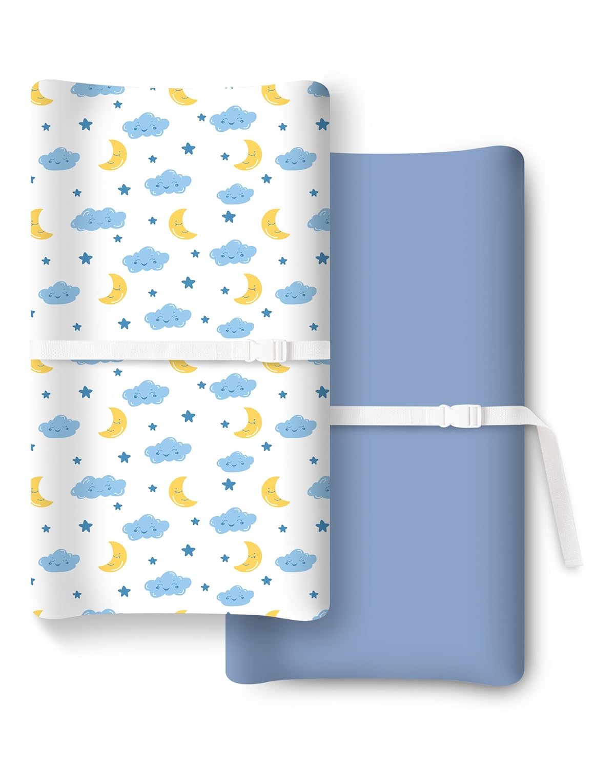 Extra Stretchy Changing Pad Cover, Ultra Soft Premium Jersey Knit Changing Pad Sheets, Unisex for Boys Girls, Fits All Standard Changing Tables/Dresser Tops - 2 Pack