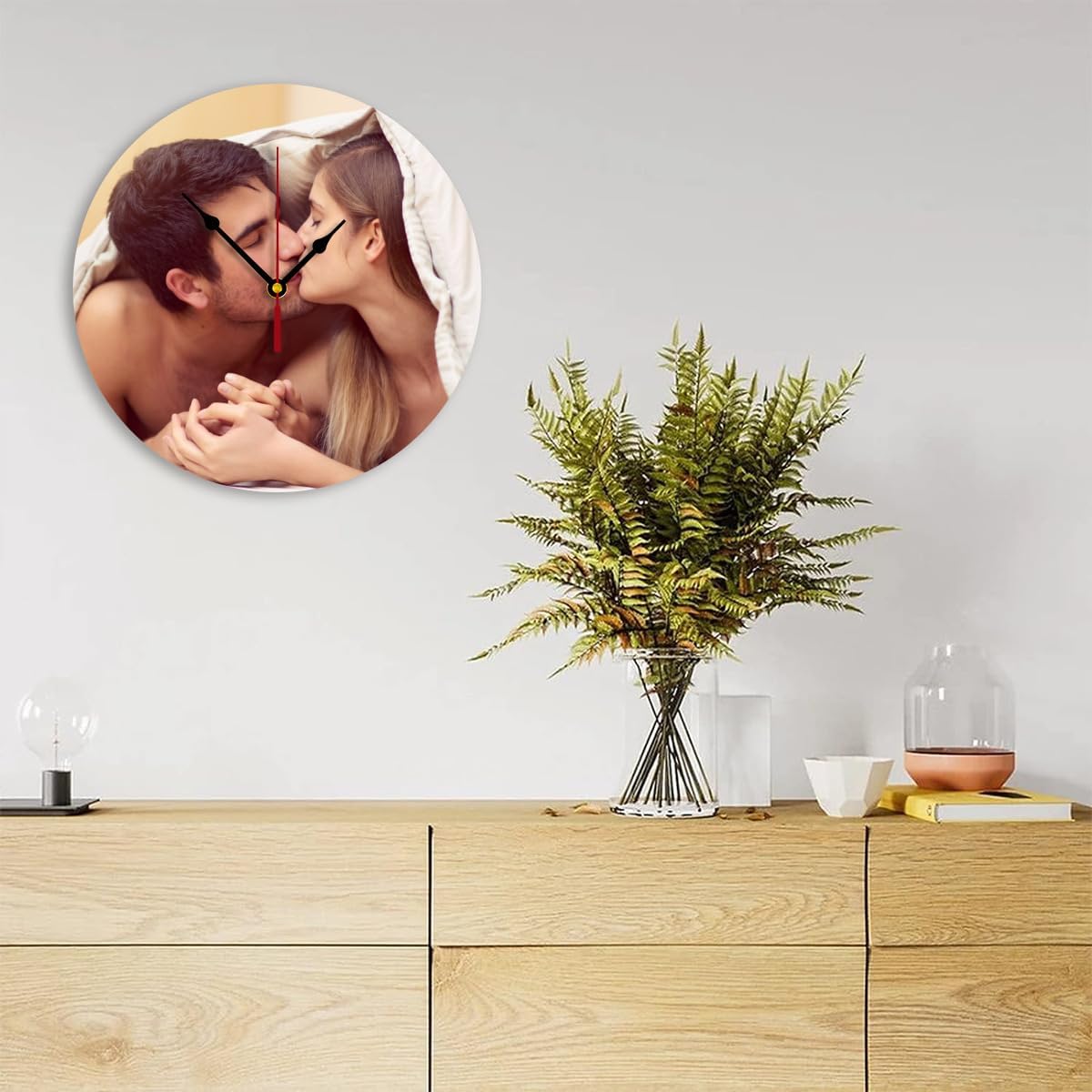Generic Custom Clocks for Walls Personalized Clocks with Picture Customize Gifts for Kitchen Bathroom Home Creative, 10inch-25cm