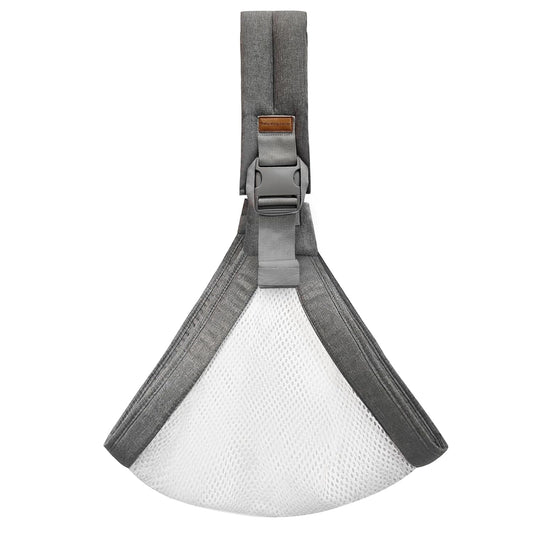 Baby Sling Carrier Newborn to Toddler Adjustable One-Shoulder Design with Hip Seat Support, Labor-Saving Baby Wraps Carrier 10-30 lbs(Mesh,Gray)