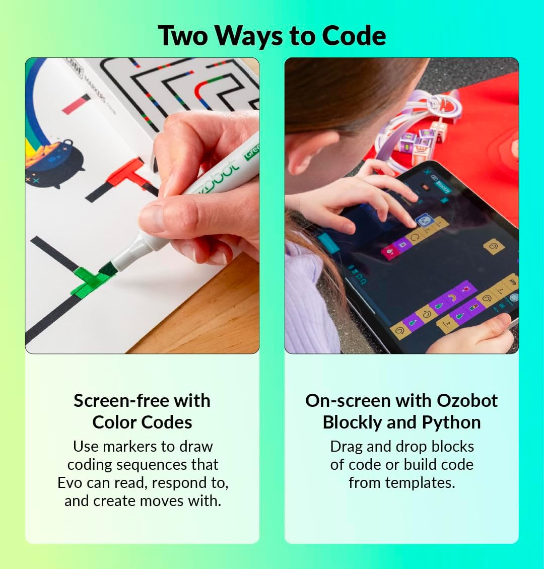 Evo Classroom Kit (12 Bots): Interactive Coding Robot, Kids Ages 5+, Includes 12 Evo Robots, Color Code Markers, Charging Cradle, Bot Stickers, Access to 700+ STEAM Lessons, Educators & Parents