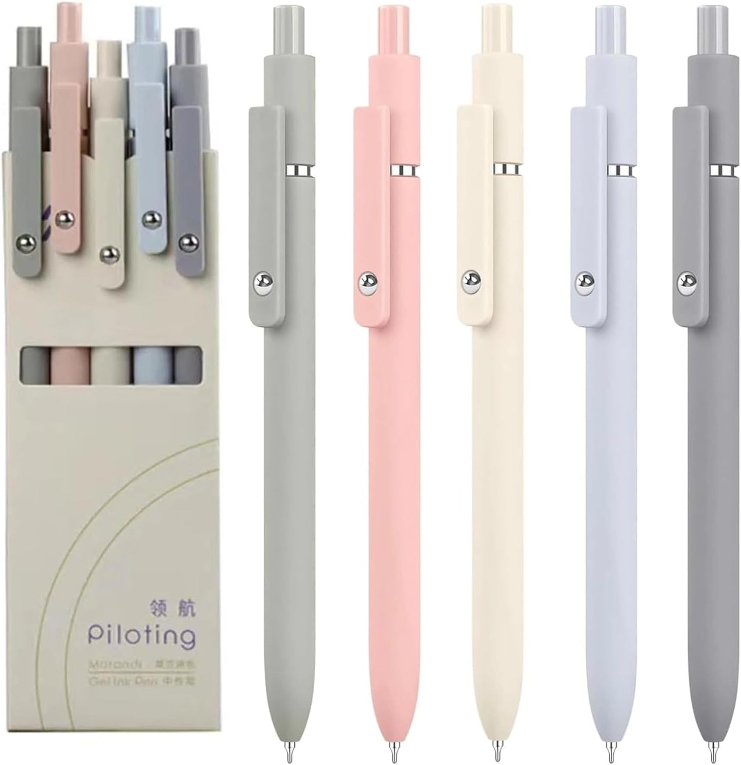 Nurse Pens, Easter Gifts for Women Coworker Doctor Nurses, Aesthetic Preppy Office Supplies, Office Desk Accessories Nursing School Essentials, Fine Point Pen for Journaling Note Taking(5 Pcs Morandi)