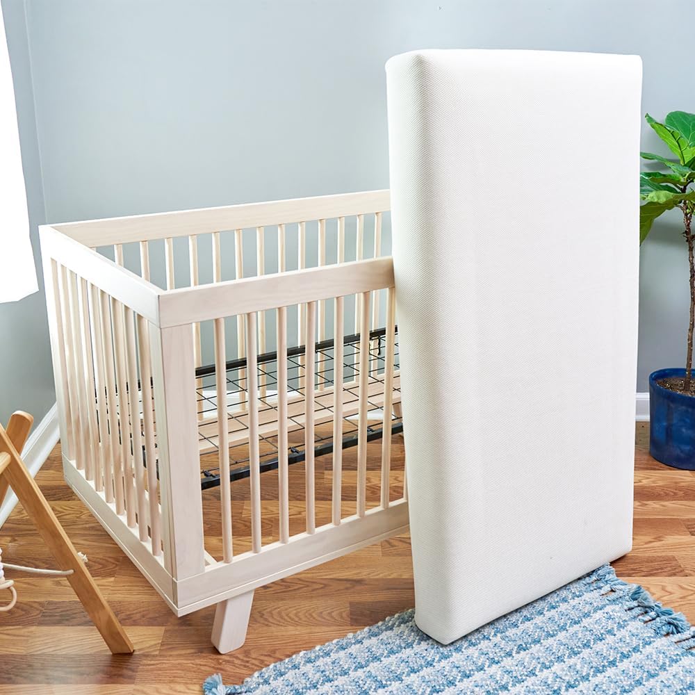 Naturepedic Organic Crib Mattress - 2-Stage 144 Coil Infant & Toddler Mattress with Protector Pad - Waterproof, Breathable & Non-Toxic for Baby and Toddler Bed