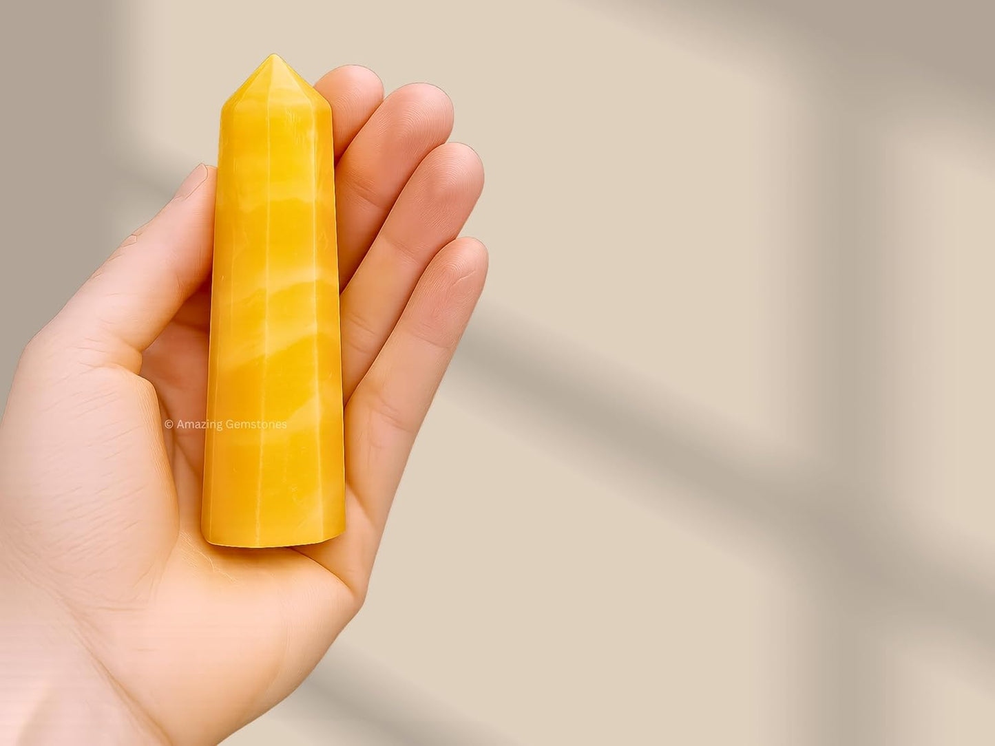 Yellow Calcite Crystal Towers ~ Healing Crystal (3" to 4" INCH)