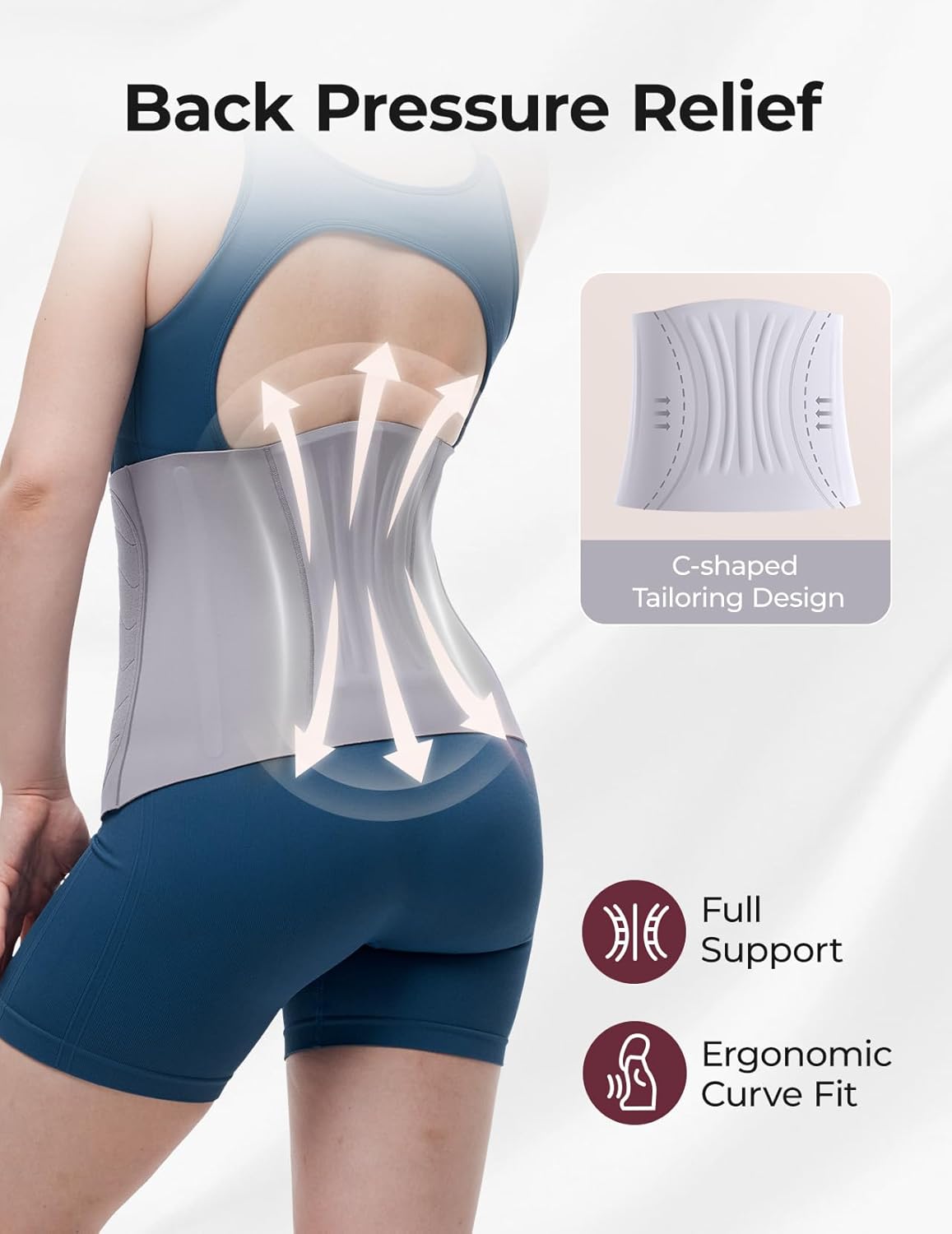 Momcozy Ergowrap Postpartum Belly Band for Natural and C-Section Recovery, Abdominal Binder with 3D Abdomen Lifting & Ergonomic Back Support, Seamless Belly Wrap Shapewear for Post Surgery Recovery