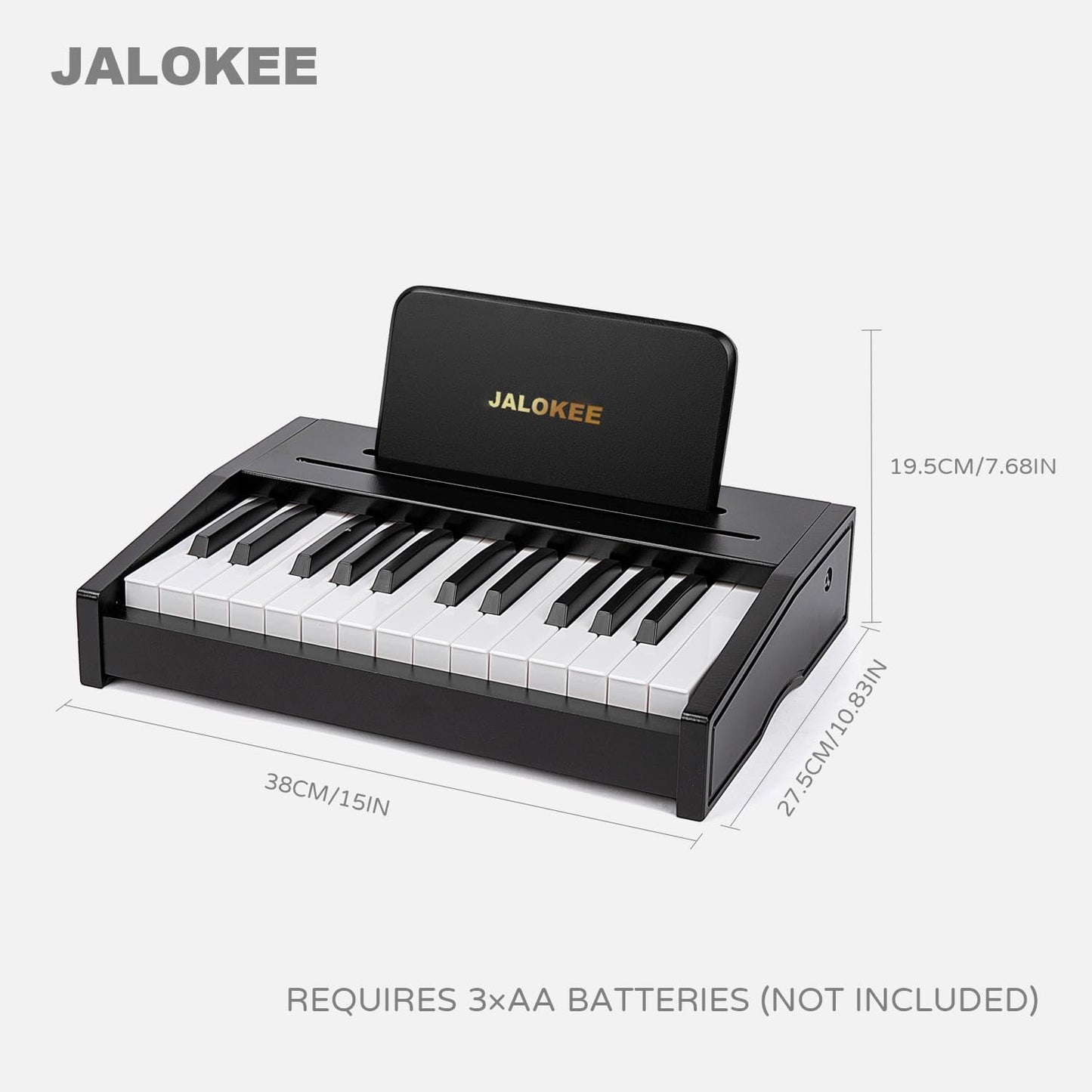 Kids Piano Keyboard, Digital Piano for Kids, Music Educational Instrument Toy, Wood Toy for 3+ Girls and Boys (Black, 25 Keys)