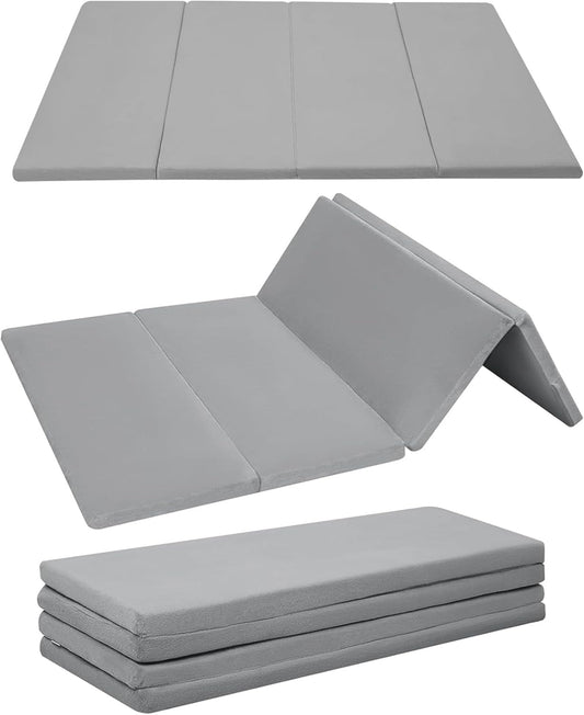 MeMoreCool Kids Floor Futon Mattress Large 6x4 FT, Thicken Foam Tatami Mattress for Children Play Area, Foldable Sleeping Pad Crawling Tatami Mat for Playroom