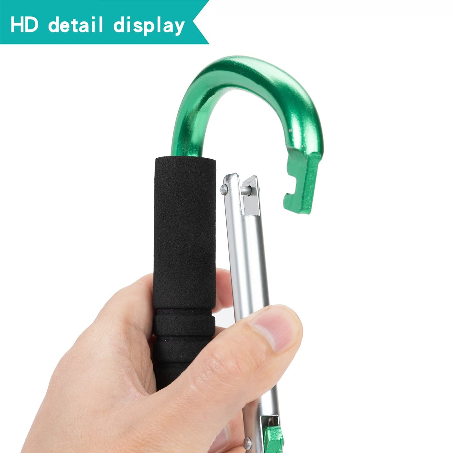 Stroller Hooks by Baby，2 Pack Convenient Organizer Hook Bag Clips to Diaper Bags Green