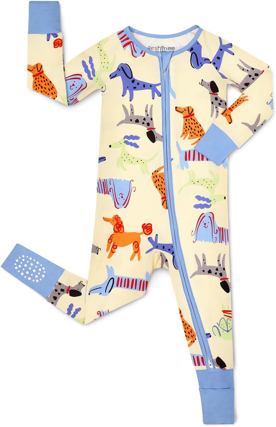 Bamboo Viscose Baby Convertible Footie Pajama, Zipper Pajamas for Baby Boys & Girls, Sleep & Play Footed Pjs