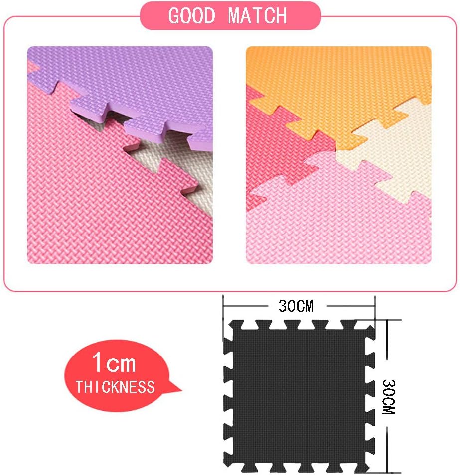 YIMINYUER® 20 Tiles (30cm×30cm×1cm Each Tile) Baby Soft Puzzle Play Mats, Kids Thick EVA Foam Floor, Toddlers & Children's Soft Interlocking Mat R01R03R09G301020