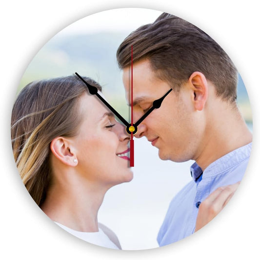 Generic Custom Clocks for Walls Personalized Clocks with Picture Customized Round Clock for Birthday Wedding Present Family Friends Gifts, 12inch-30cm