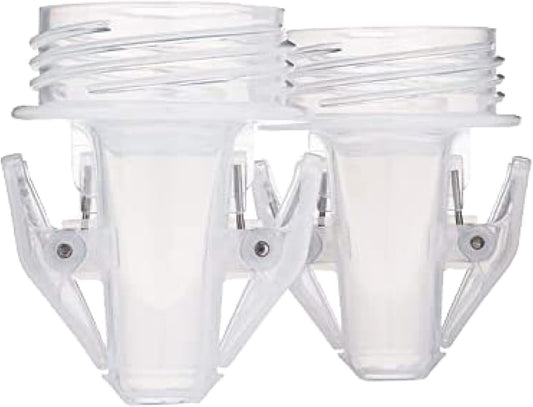 Motif Medical Pump-to-Bag Electric Breast Pump Adapter -Compatible w/Spectra S1 & S2 Breast Pump - Pump Adapter w/Twist Shield Connectors - 3-Step Time-Saving Nursing Pump Adapter (Set of 2)