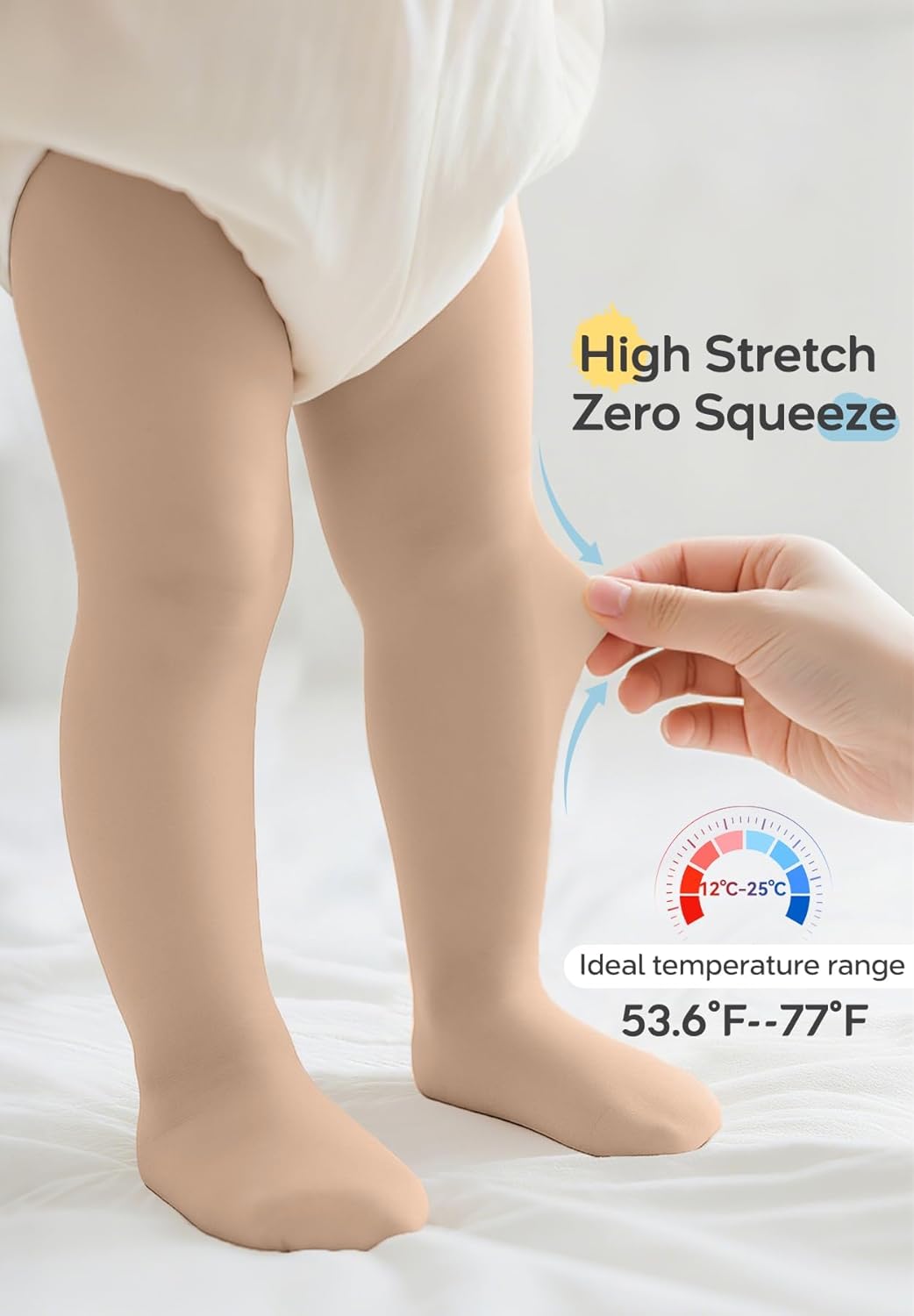 Ultra Soft Toddler Ballet Tights for Girls - Footed Dance Tights Colorful Baby Girls Leggings for Daily Party Halloween 1-6T