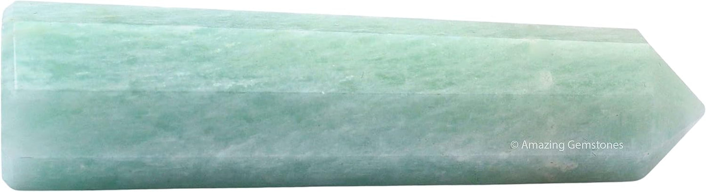 Amazing Gemstone Amazonite Crystal Towers ~ Natural Healing Crystal Point Obelisk for Reiki Healing and Crystal Grid (3- Inch)
