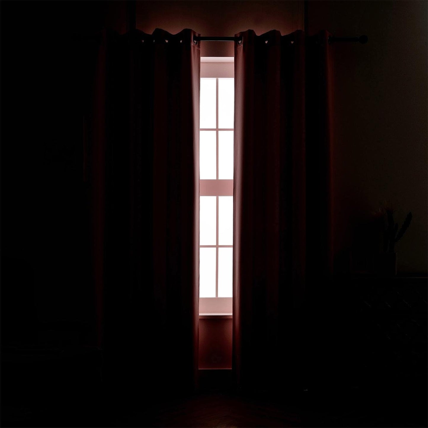 MIUCO Blackout Curtains Room Darkening Curtains Textured Grommet Curtains for Girls Room 2 Panels 52x63 Inch Long Pink