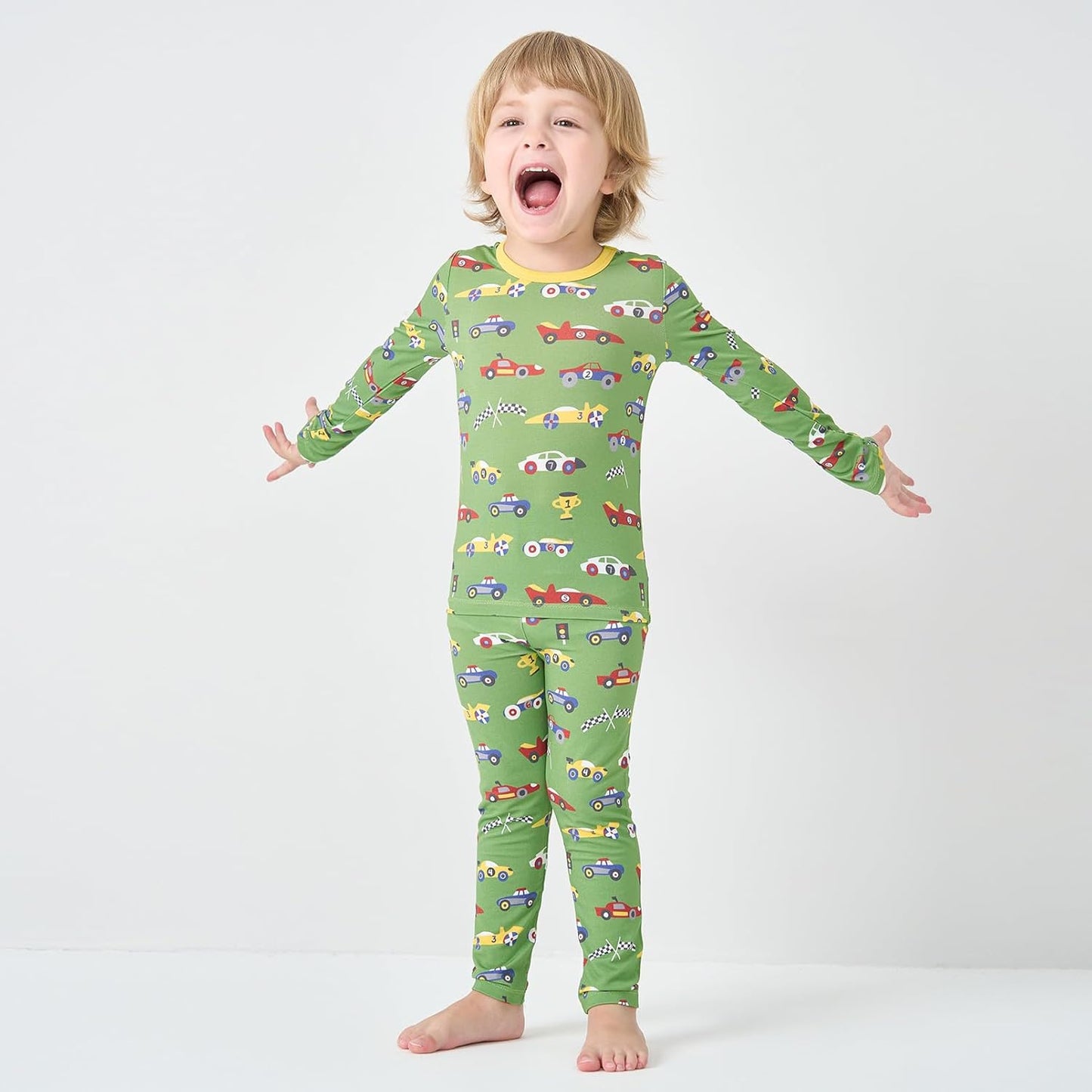 pureborn Baby Viscose From Bamboo Pajamas Set Pjs - Kids Toddler Girl Snug Fit Viscose Sleepwear 2pcs 18M-8Y