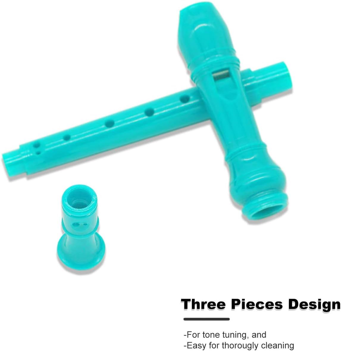 SJOYS ENGIEGEE 8-Hole Soprano Descant Recorder Kids Music Flute with Cleaning Rod & Case Bag For School Student Home Entertainment Green