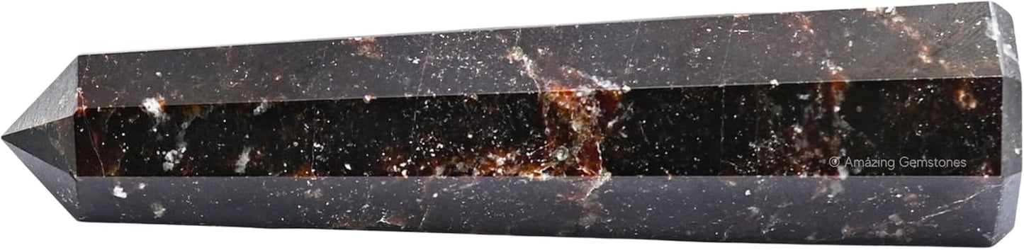 Amazing Gemstone Garnet Crystal Towers - Natural Healing Crystal Point Obelisk for Reiki Healing and Crystal Grid (3 Inch)