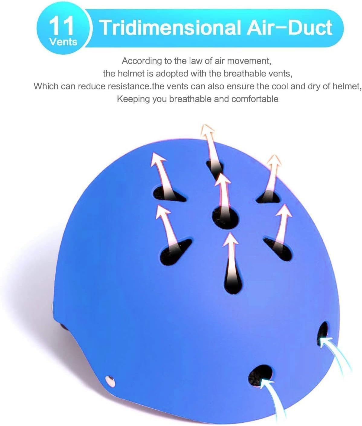 Color Gradient Adjustable Kids Bike Helmet Toddler Helmets for 3-5-8-14 Years Kids Girls Boys Youth Bicycle Helmet for Scooter Balance Bike Roller Skating Skateboard