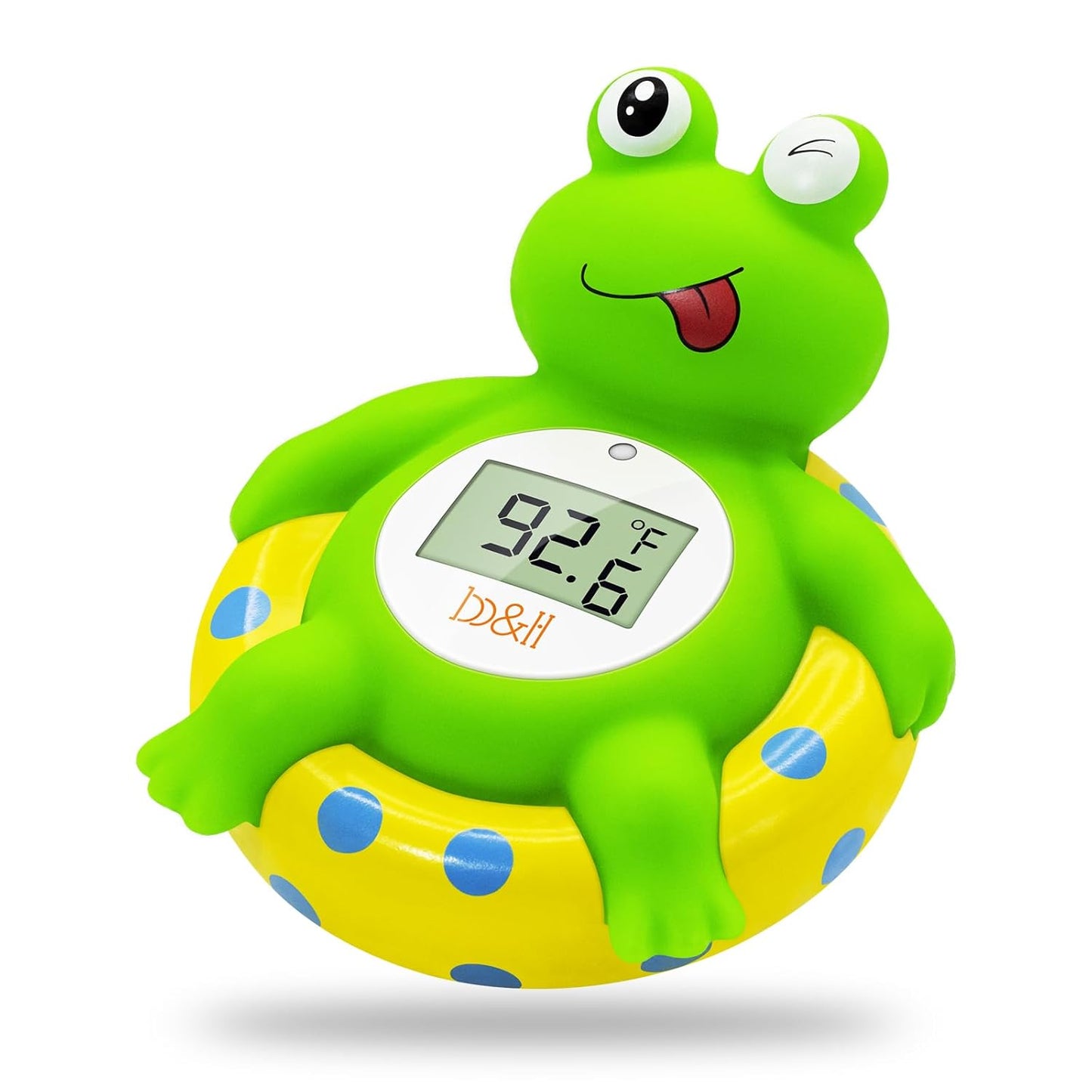 b&h Baby Bath Thermometer Frog - Easy to Read Display | BPA-Free| Fahrenheit or Celsius | Digital Water Temperature Thermometer for Newborns & Infants, Safe Floating Bath Toy