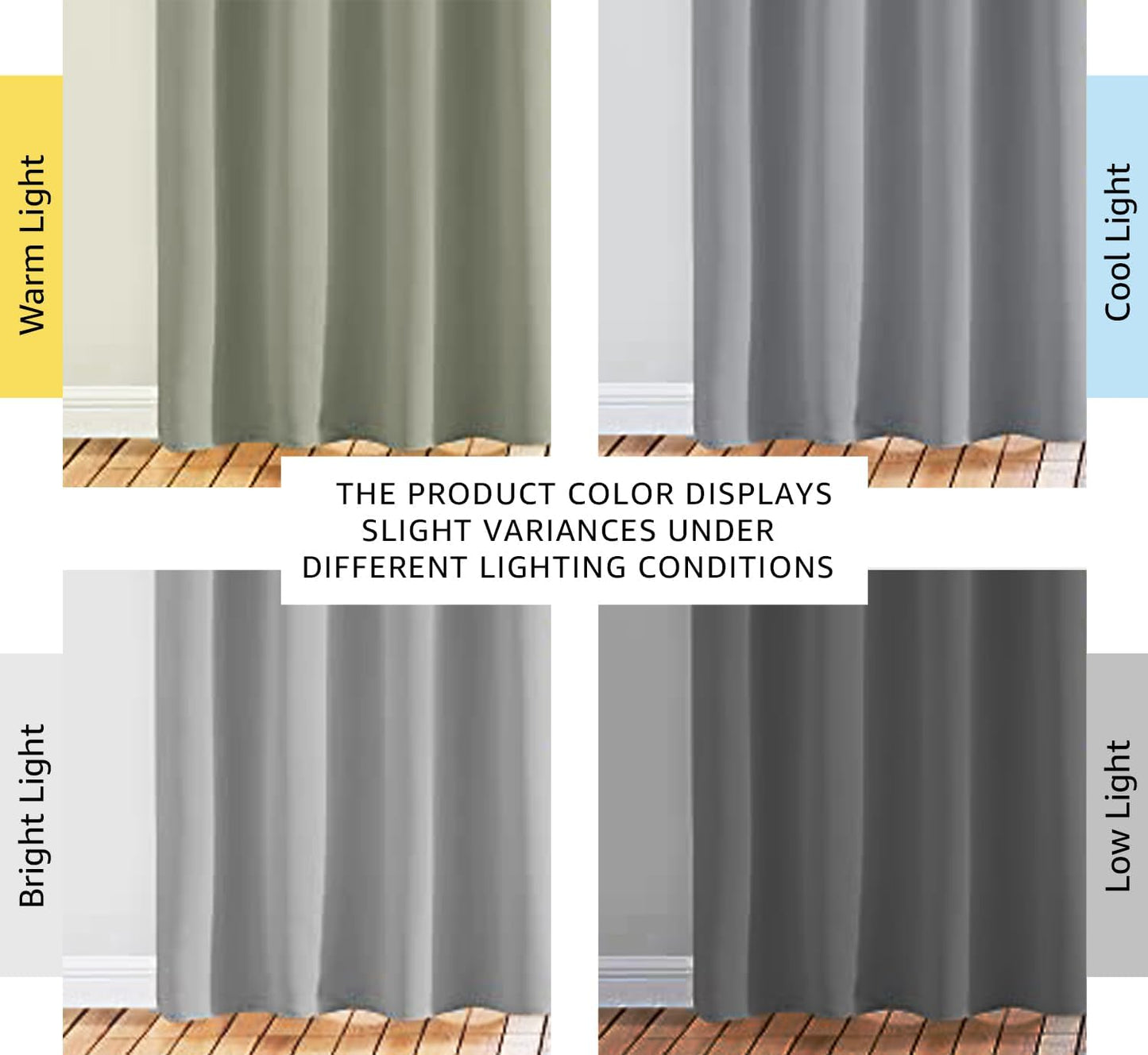 NICETOWN Light Gray Blackout Curtains 84 inch Long for Bedroom - Thermal Insulated Solid Grommet Light Blocking Window Curtains & Drapes for Living Room (2 Panels, 52 x 84 Inch, Silver Grey)