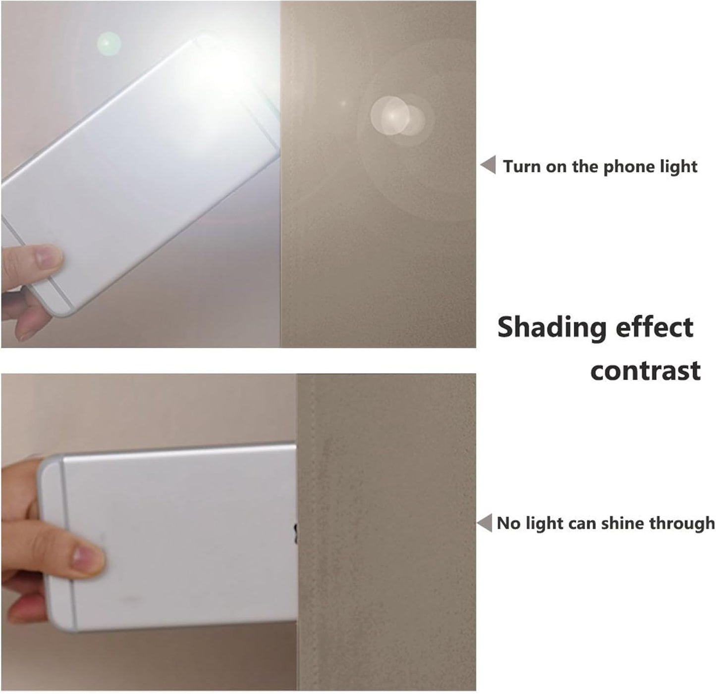 NICETOWN 100% Blackout Blinds, Set of 2, 46 inches x 45 inches, Laundry Room Decor Window Treatment Curtains for Large Patio Sliding Door, Thermal Insulated Taupe Curtains for Bedroom