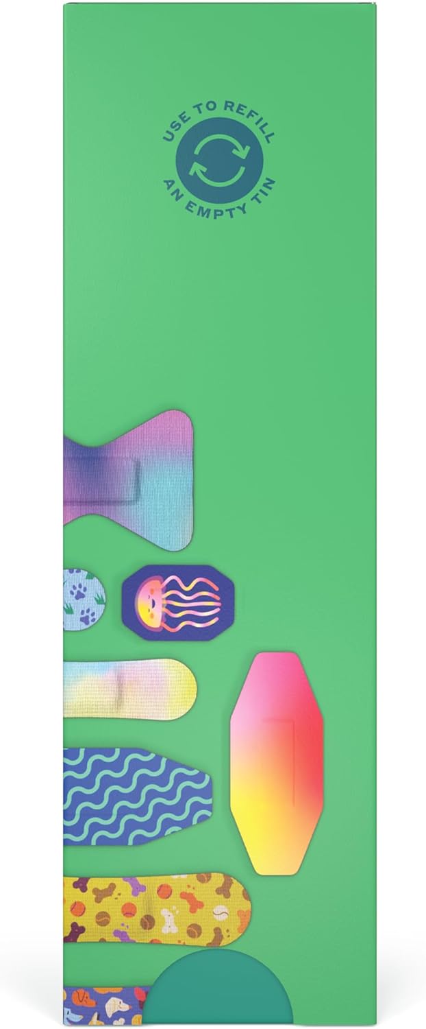 Welly Bandage Family Pack | Adhesive Flexible Fabric & Waterproof Bandages | Assorted Shapes and Patterns for Minor Cuts, Scrapes, and Wounds - 80 Count