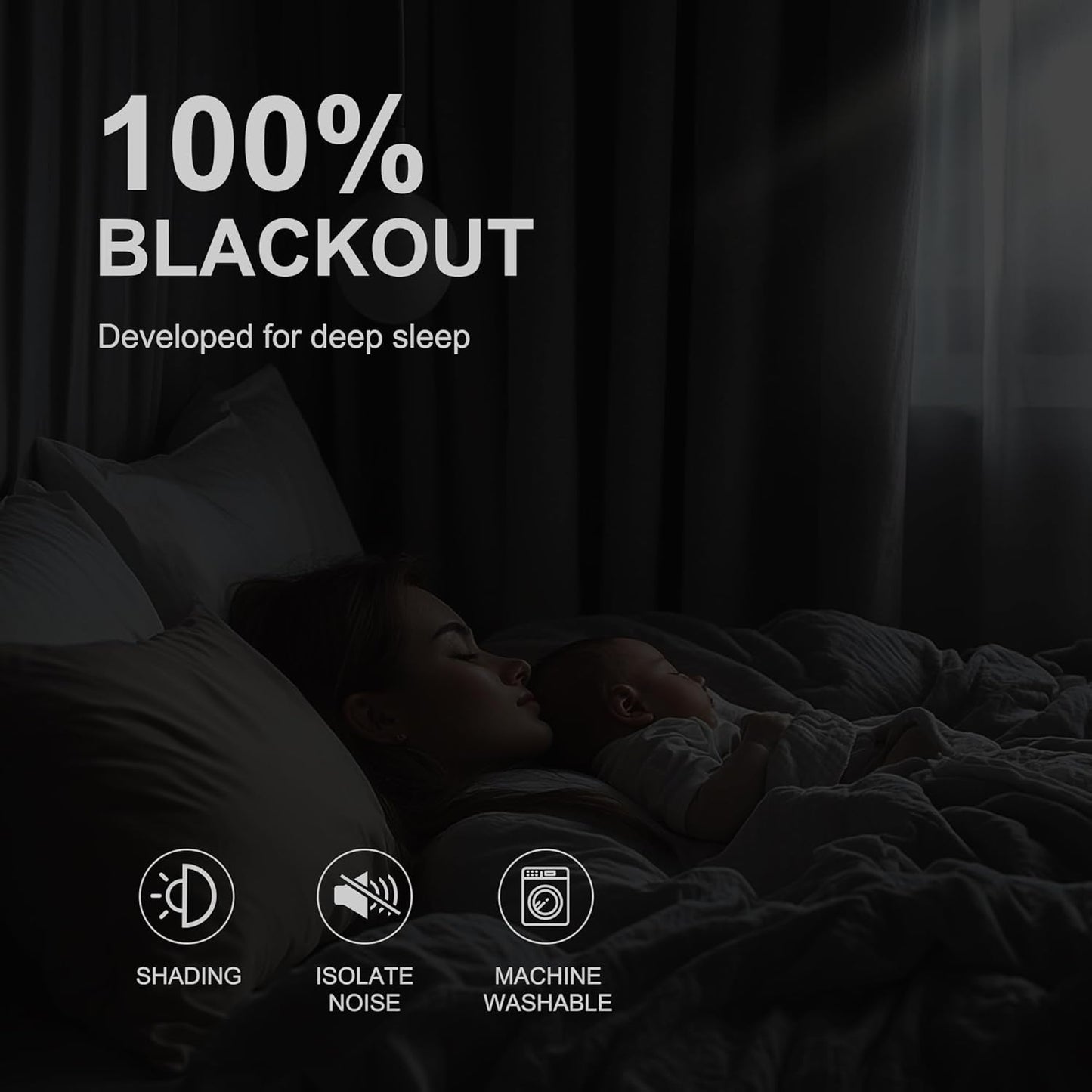 NICETOWN Blackout Curtains for Kitchen, Thermal Insulated Short Curtains for Living Room Window Blinds, Grommet Room Darkening Smart Plylux Curtians for Bedroom, 52 x 63 inch, 1 Pair, Silver Grey