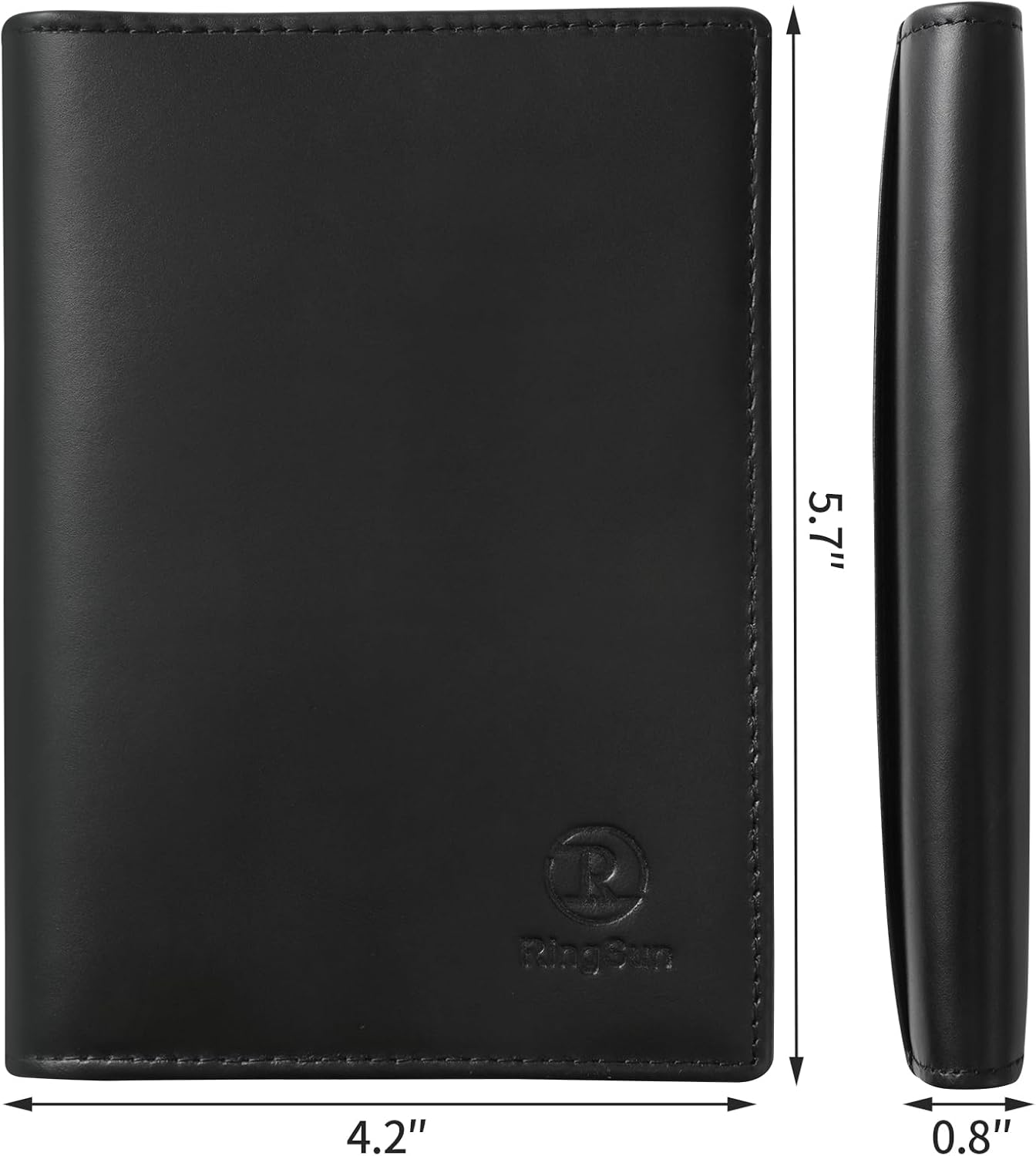 Ringsun Leather Passport Cover for Men Women, RFID Passport Wallet Case Travel Passport Holder for Family