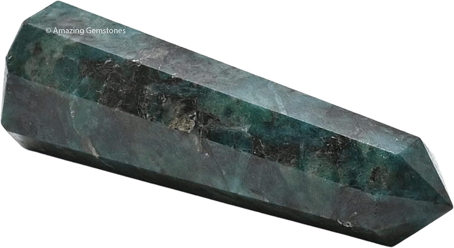 Amazing Gemstone Chrome Diopside Crystal Towers - Natural Healing Crystal Point Obelisk for Reiki Healing and Crystal Grid (3 Inch)