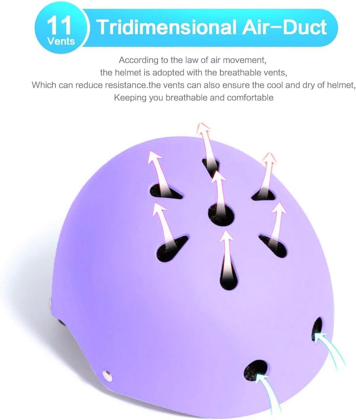 Color Gradient Adjustable Kids Bike Helmet Toddler Helmets for 3-5-8-14 Years Kids Girls Boys Youth Bicycle Helmet for Scooter Balance Bike Roller Skating Skateboard