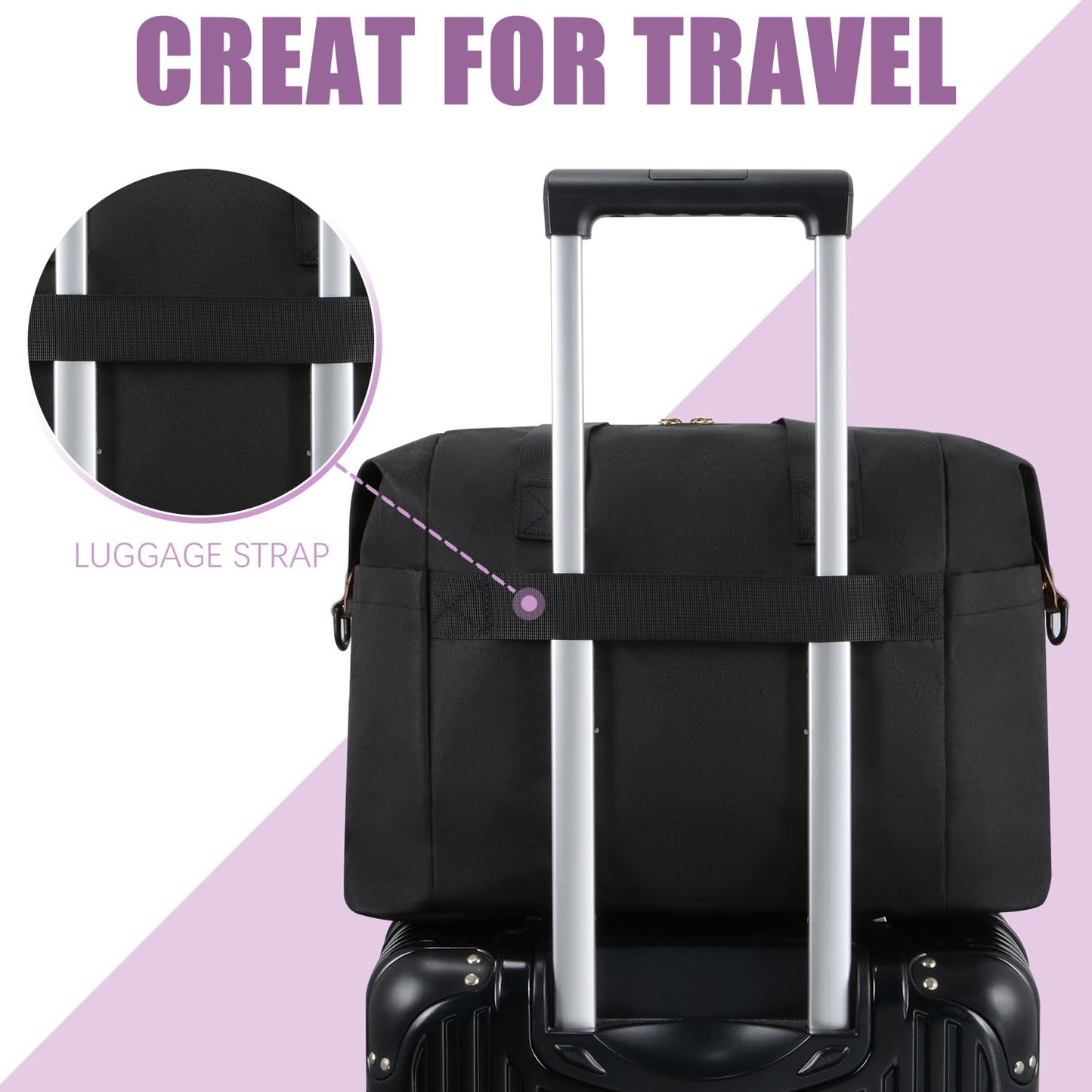 Tuwubi Diaper Bag Tote,Baby Diaper Bag with Pacifier Case Large Travel Diaper Tote Caddy for Mom and Dad Multifunction Large Baby Bag - M-Black