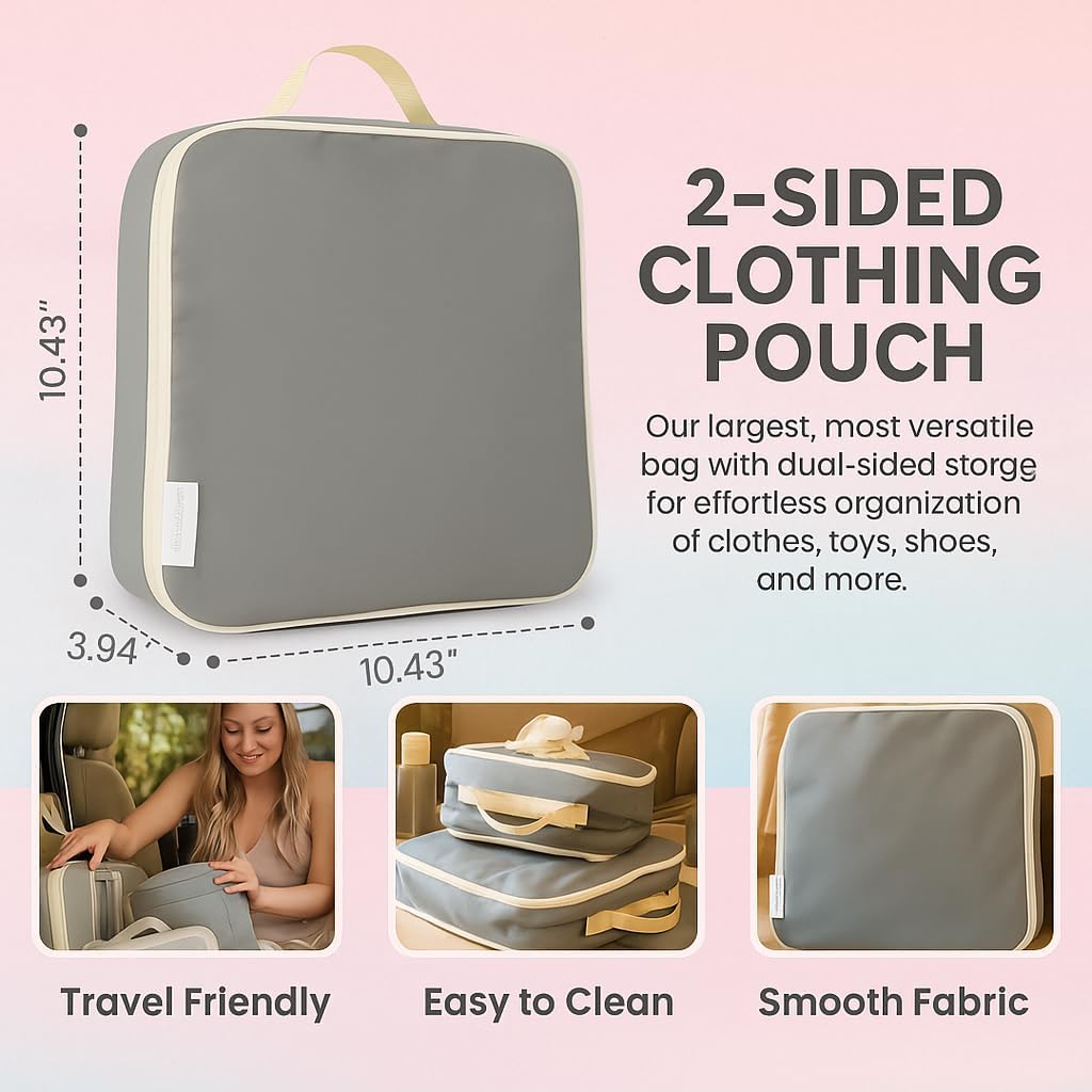 4-in-1 Baby Diaper Bag Organizer Set – Travel Packing Cubes for Baby Essentials, Newborn Must Haves, Diaper Bag Accessories, Wipes Pouch, Snack Pouch – For Boys, Girls, and On-the-Go Parents