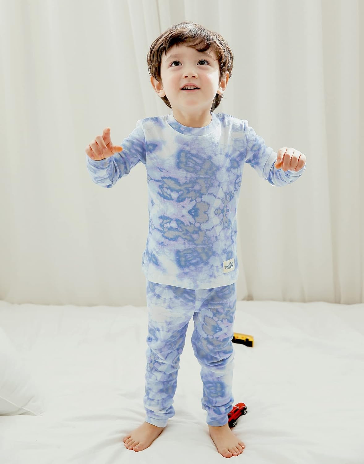 VAENAIT BABY 12M-12Y Toddler Kids Boys Girls 100% Cotton Marbling Tiedye Sung Fit Sleepwear Pajamas 2pcs Pjs Set