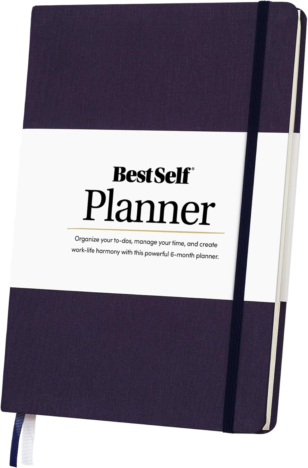 BestSelf Self Planner – 6-Month Undated Life Planner for Goal Setting, Time Management & Productivity – 7"x10" Navy Notebook