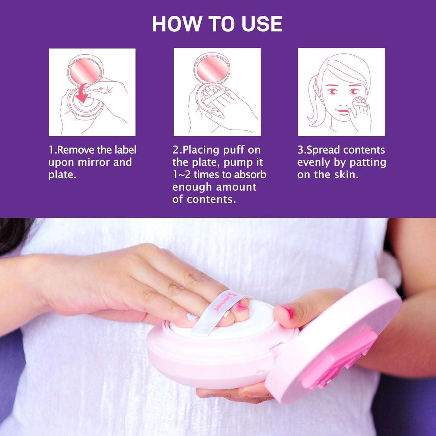 Peachand Baby Kids Mineral Sun Cushion SPF50+ PA++++ (Pink Tiara)