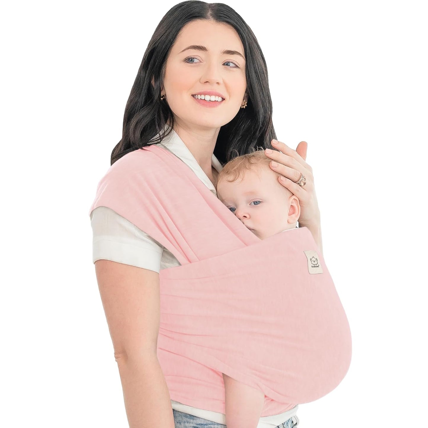 KeaBabies Baby Wrap Carrier - All in 1 Original Baby Carrier Newborn to Toddler Sling, Easy to Wear, Hands Free Bonding, Lightweight, Breathable Infant Wraps (Dusty Pink)